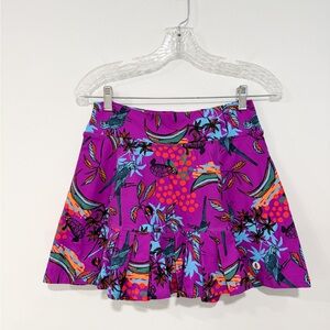 Dona Jo Women’s Tennis Tropical Print Skirt Size Large